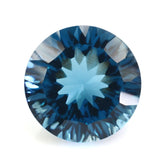 LONDON BLUE TOPAZ CONCAVE CUT ROUND 12MM 7.35 Cts.