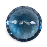LONDON BLUE TOPAZ CONCAVE CUT ROUND 12MM 7.35 Cts.