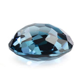 LONDON BLUE TOPAZ IRREGULAR FACETED BRIOLETTE ROUND 13MM 9.72 Cts.