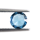 LONDON BLUE TOPAZ ROSE CUT BRIOLETTE ROUND 6MM 0.80 Cts.