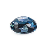 LONDON BLUE TOPAZ IRREGULAR CUT BRIOLETTE ROUND 11MM 5.10 Cts.