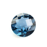 LONDON BLUE TOPAZ CHECKER CUT ROUND 7.90MM 1.90 Cts.