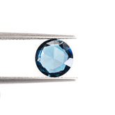 LONDON BLUE TOPAZ ROSE CUT BRIOLETTE ROUND 8.50MM 2.20 Cts.