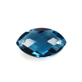 LONDON BLUE TOPAZ BRIOLETTE MARQUISE (TWO HOLE FULL DRILL) 10X6MM 1.88 Cts.