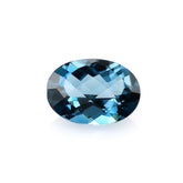 TOPAZ LONDON BLUE CHECKER CUT OVAL (NORMAL) (CLEAN) 14X10 MM 6.60 Cts.