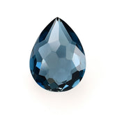LONDON BLUE TOPAZ IRREGULAR CUT BRIOLETTE PEAR (NORMAL)(CLEAN) 12.00X9.00 MM 4.25 Cts.