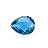LONDON BLUE TOPAZ IRREGULAR CUT BRIOLETTE PEAR (NORMAL)(CLEAN) 9.00X7.00 MM 1.89 Cts.