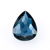LONDON BLUE TOPAZ IRREGULAR CUT BRIOLETTE PEAR (DARK)(CLEAN) 16.00X13.00 MM 9.60 Cts.