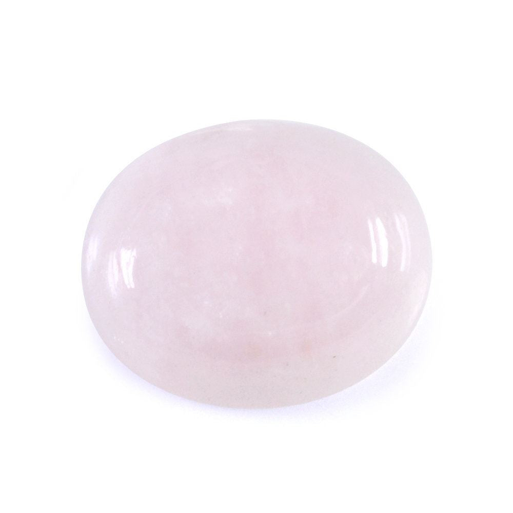 MILKY MORGANITE OVAL CAB (LITE) (SI) 12X10MM 4.66 Cts.