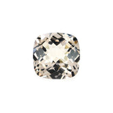 PEACH MORGANITE CHECKER CUT CUSHION (A/CLEAN) (YELLOWISH) 7X7MM 1.25 Cts.