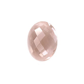 PEACH MORGANITE CHECKER CUT OVAL CAB (AAA/CLEAN) 8.00X6.00 MM 1.26 Cts.