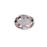 PEACH MORGANITE CHECKER CUT OVAL CAB (AAA/CLEAN) 8.00X6.00 MM 1.26 Cts.