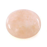 MILKY MORGANITE PLAIN OVAL CAB 12X10MM 4.68 Cts.