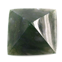 MOSS AGATE SQUARE PYRAMID CAB 27X18MM 82.30 Cts.