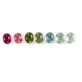 MULTI TOURMALINE PLAIN OVAL CAB 5.00X4.00 MM 2.90 Cts.