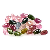 MULTI TOURMALINE FACETED DROP'S(SI) (H/D) 5.00X3.00 MM 0.37 Cts.