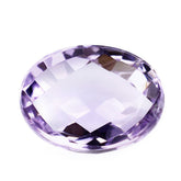 PINK AMETHYST CHECKER OVAL CAB 13X10MM 4.36 Cts.