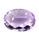 PINK AMETHYST CHECKER CUT OVAL 20X15MM 13.80 Cts.