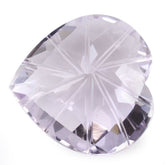 PINK AMETHYST CHECKER CUT ON TOP BACK LAZER CUT HEART 15MM 9.05 Cts.