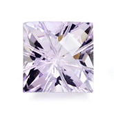 PINK AMETHYST CHECKER TOP PRINCESS BACK LAZER CUT SQUARE LITE (DES#21) 10MM 4.65 Cts.
