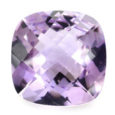 PINK AMETHYST CHECKER CUT CUSHION 13MM 7.97 Cts.