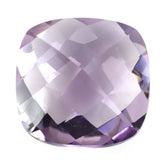 PINK AMETHYST CHECKER CUT CUSHION 13MM 7.97 Cts.