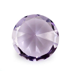 PINK AMETHYST CONCAVE STRAIGHT FACET ROUND (DES#77) 10MM 3.25 Cts.