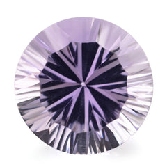 PINK AMETHYST CONCAVE STRAIGHT FACET ROUND (DES#77) 14MM 8.23 Cts.