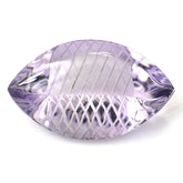PINK AMETHYST BUFFTOP CARVED NET BACK MARQUISE (DES#104) (VERY LITE) 20X12MM 10.42 Cts.