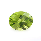 PERIDOT CHECKER CUT OVAL (TOP) 9X7MM 2.38 Cts.