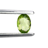 PERIDOT IRREGULAR CUT BRIOLETTE OVAL (TOP) 6X4MM 0.50 Cts.