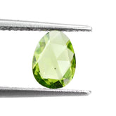 PERIDOT ROSE CUT BRIOLETTE PEAR 8X6MM 1.15 Cts.
