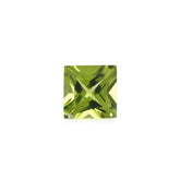 PERIDOT PRINCESS CUT SQUARE (SI) 5MM 0.64 Cts.