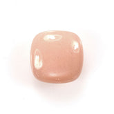 PEACH MOONSTONE PLAIN LENTIL CUSHION (MEDIUM)(CLEAN) 12.00X12.00 MM 6.48 Cts.