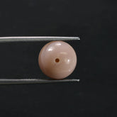 PINK OPAL PLAIN ROUND BALL (PEACH LIGHT/CLEAN) (HALF DRILL) 12.00 MM 9.70 CTS