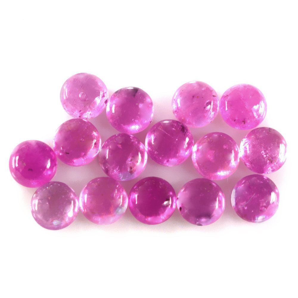 PINK SAPPHIRE (GLASSFILLED) ROUND CAB 5.00X5.00MM 0.74 Cts.