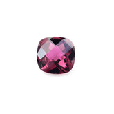 PINK TOURMALINE CHECKER CUT CUSHION (VERY DARK) 6MM 0.70 Cts.
