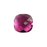 PINK TOURMALINE CHECKER CUT CUSHION (VERY DARK) 6MM 0.70 Cts.