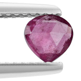 PINK TOURMALINE ROSE CUT BRIOLETTE HEART 5MM 0.43 Cts.