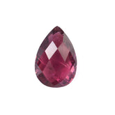 PINK TOURMALINE CHECKER CUT BRIOLETTE PEAR (VERY DARK/HI) 10X7MM 2.18 Cts.