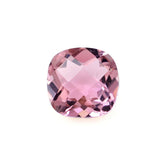 PINK TOURMALINE CHECKER CUT CUSHION (LITE/SI) 6MM 0.88 Cts.