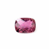 PINK TOURMALINE CHECKER CUT CUSHION (DARK/HI) 8X6MM 1.16 Cts.