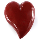 RED JASPER SACRED HEART (HALF DRILL) (DES#132) 29X23MM 52.13 Cts.
