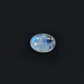 RAINBOW MOONSTONE PLAIN OVAL CAB (CLOUDY)(NICE BLUE SHINE) 8.00X6.00 MM 1.38 Cts.