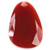 RED ONYX BOTH SIDE TABLE CUT IRREGULAR PEAR (DARK/CLEAN) 33X22MM 23.65 Cts.