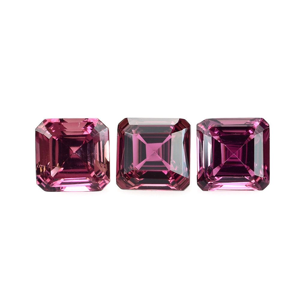 RED TOURMALINE STEP CUT ON TOP CONCAVE AT BOTTOM CUT OCTAGON (MEDIUM/CLEAN) 6X6MM 1.12 Cts.