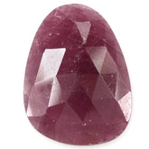 RUBY ROSE CUT IRREGULAR PEARISH CAB 20X15MM 12.73 Cts.