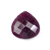 RUBY CHECKER CUT BRIOLETTE HEART (FULL DRILL) 10MM 4.55 Cts.