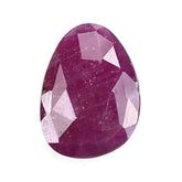 RUBY ROSE CUT BRIOLETTE PEARISH 14X10MM 5.63 Cts.