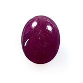 RUBY INDIAN PLAIN LENTIL OVAL (OPAQUE)(DARK)(CLEAN) 9.00X7.00 MM 2.06 CTS